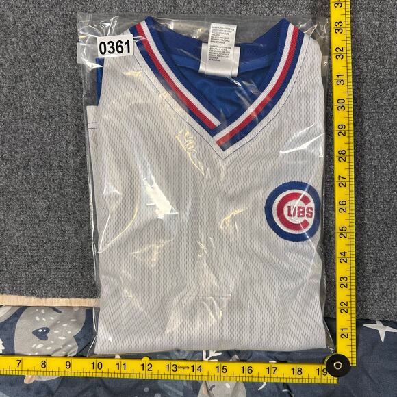 Chicago Cubs SGA Logo Jersey Womens M White Blue Sleeveless Basketball Tank‎ Top - Picture 7 of 7